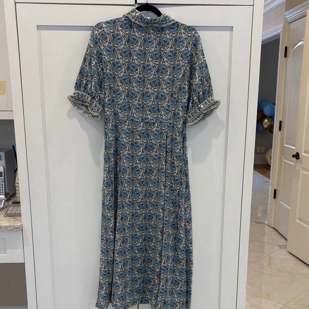 Max studio M Floral Blue Midi Dress - Picture 6 of 6